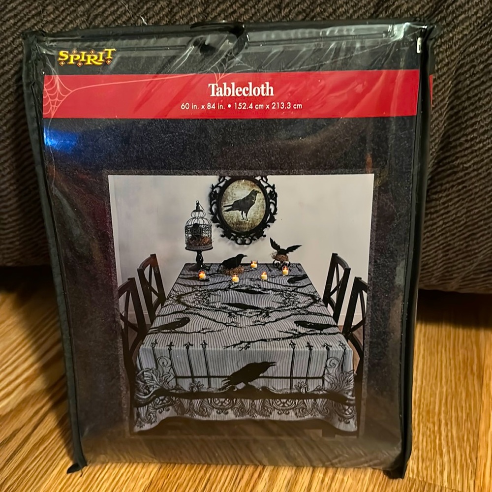Spirit Halloween Raven Tablecloth New in Package